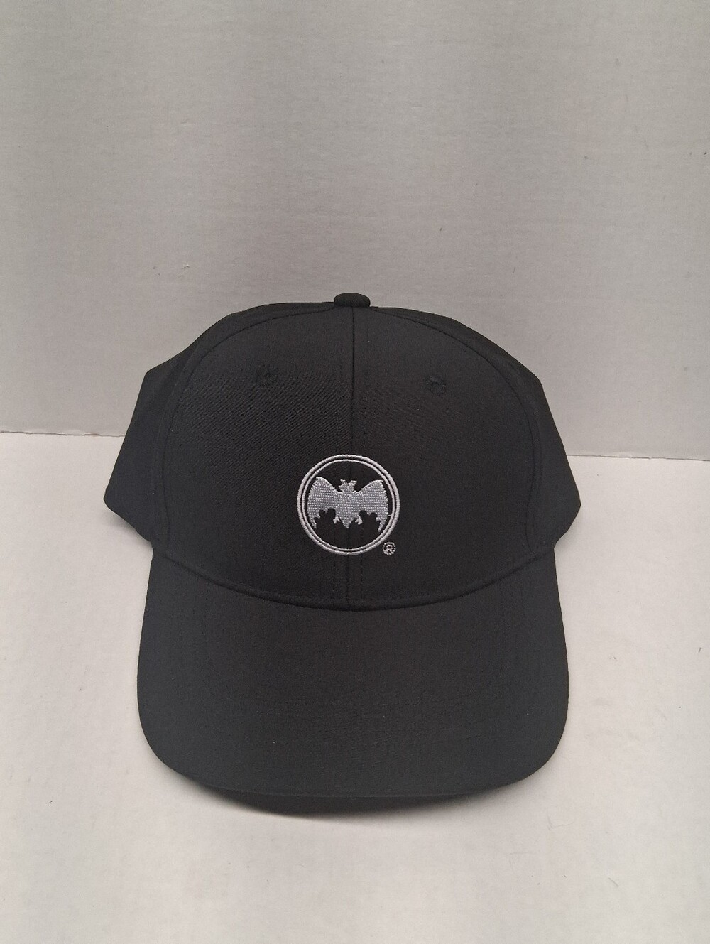 Bacardi Rum Black Adjustable Hat Embroidered Bat Logo NWOT